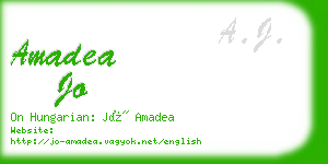 amadea jo business card